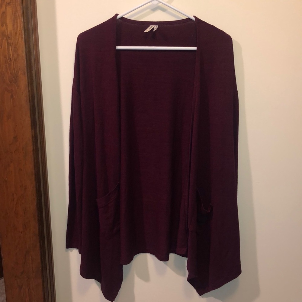 Burgundy Cardigan